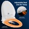 ELECWISH Smart Bidet Toilet Seat with Fully Automatic Adjustment, Stainless Steel Nozzle, Heated Seat, Adjustable Warm Water and Air Dryer, Night Lighting, Power Saving